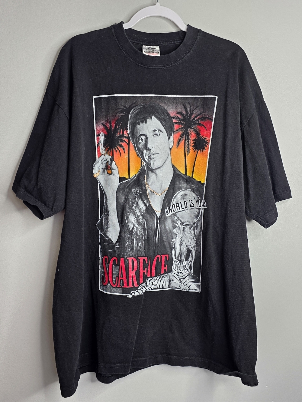 Vintage Scarface Tony Montana "The World Is Yours" Shirt 3XL Pro Team